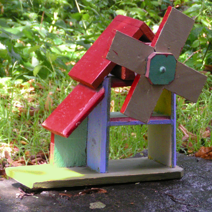 moulin fait avec des planches de palettes